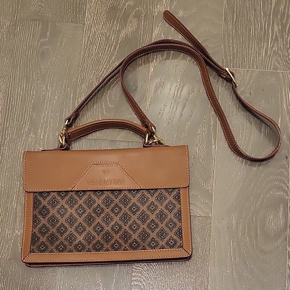 Mario Valentino Brown Crossbody Shoulder Handled Bag